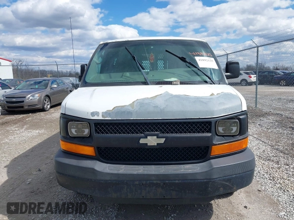 2008 Chevrolet Express Cargo Van with VIN 1GCFG15X081153310, listed as a IAAI auction lot 41892125 with 297,669 mi miles. Bid and sale history available at carsss.com. Image 6.
