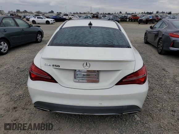 2018 Mercedes-Benz CLA 250 with VIN WDDSJ4EB1JN579906, listed as a Copart auction lot 48003845 with 93,765 mi miles and Salvage Title. Bid and sale history available at DreamBid. Image 6.