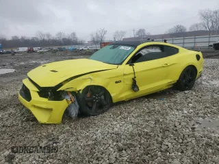 2021 Ford Mustang GT with VIN 1FA6P8CF7M5108554, listed as a Copart auction lot 47706165 with 44,841 mi miles and Salvage Title. Bid and sale history available at carsss.com. Image 1.