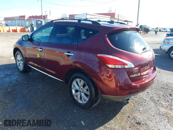 2012 Nissan Murano SL with VIN JN8AZ1MW7CW211779, listed as a IAAI auction lot 41819653 with 108,101 mi miles and . Bid and sale history available at DreamBid. Image 3.