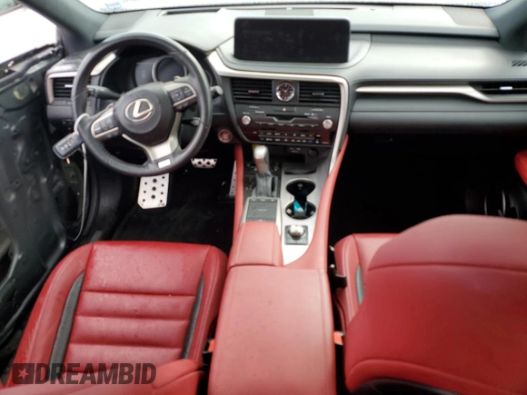 2021 Lexus RX 350 F Sport with VIN 2T2SZMDAXMC307224, listed as a Copart auction lot 75339464 with 54,850 mi miles and Salvage title. Bid and sale history available at DreamBid. Image 8.