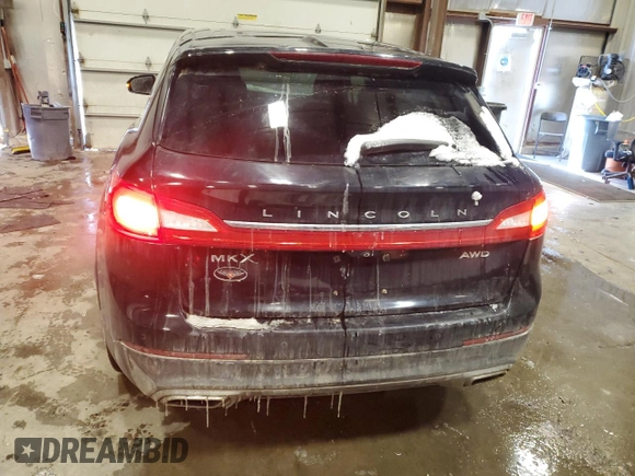2016 Lincoln MKX Reserve with VIN 2LMTJ8LRXGBL38078, listed as a Copart auction lot 45112435 with 132,125 mi miles and Clean Title. Bid and sale history available at carsss.com. Image 6.