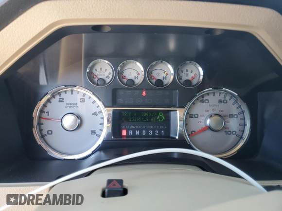 2008 Ford F-350 XL with VIN 1FTWW31R68EB23727, listed as a Copart auction lot 48913355 with 232,951 mi miles and Salvage Title. Bid and sale history available at DreamBid. Image 9.