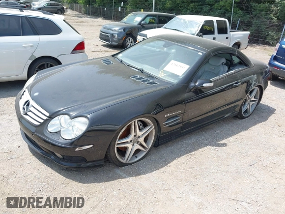 2005 Mercedes-Benz SL 55 AMG with VIN WDBSK74F85F101039, listed as a IAAI auction lot 42812397 with 76,452 mi miles and . Bid and sale history available at DreamBid. Image 2.