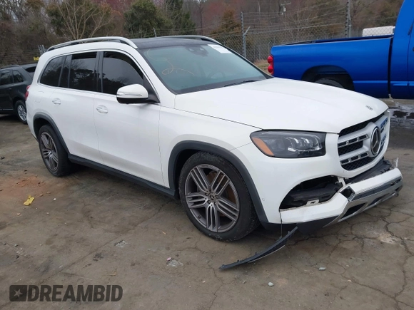 2021 Mercedes-Benz GLS 450 with VIN 4JGFF5KE4MA527615, listed as a IAAI auction lot 41804926 with 84,598 mi miles and . Bid and sale history available at DreamBid. Image 1.