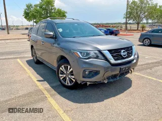 2018 Nissan Pathfinder SV with VIN 5N1DR2MN1JC636656, listed as a Copart auction lot 66576985 with 120,843 mi miles and Clean title. Bid and sale history available at DreamBid. Image 1.