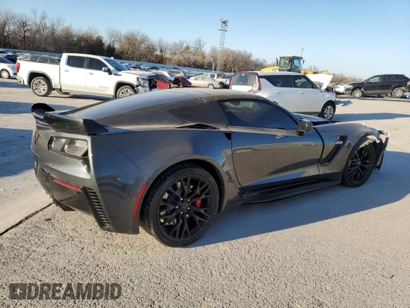 2017 Chevrolet Corvette Z06 2LZ with VIN 1G1YS2D64H5606898, listed as a Copart auction lot 42851965 with 22,327 mi miles and Salvage Title. Bid and sale history available at carsss.com. Image 3.
