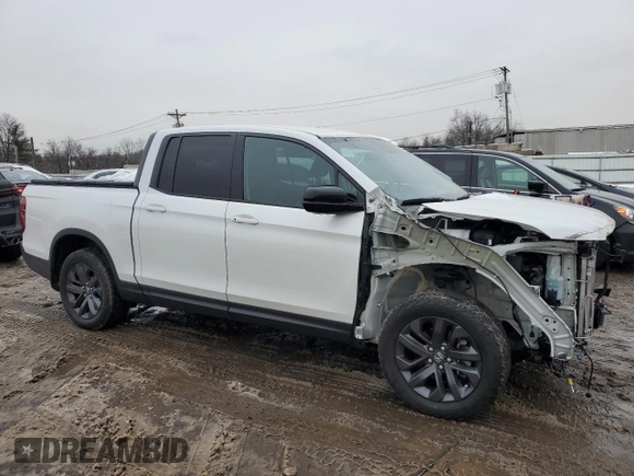 2021 Honda Ridgeline Sport with VIN 5FPYK3F15MB018801, listed as a Copart auction lot 60454925 with 28,032 mi miles and Salvage title. Bid and sale history available at DreamBid. Image 4.