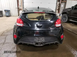 2016 Hyundai Veloster Turbo with VIN KMHTC6AE2GU284747, listed as a Copart auction lot 59695995 with 48,643 mi miles and Salvage title. Bid and sale history available at DreamBid. Image 6.