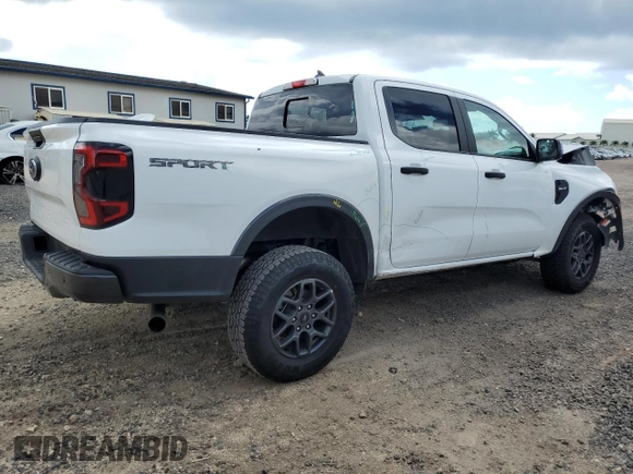2024 Ford Ranger XLT with VIN 1FTER4GH7RLE28707, listed as a Copart auction lot 55295295 with 8,906 mi miles and Salvage title. Bid and sale history available at DreamBid. Image 3.