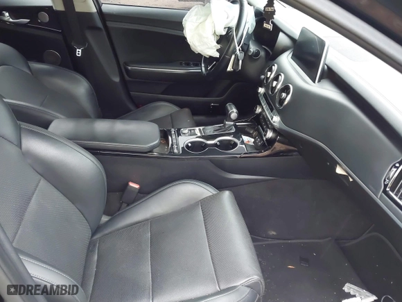 2019 Kia Stinger Premium with VIN KNAE25LAXK6059586, listed as a IAAI auction lot 40913071 with 48,511 mi miles. Bid and sale history available at carsss.com. Image 5.