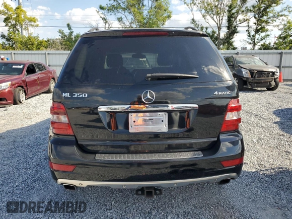 2011 Mercedes-Benz M 350 with VIN 4JGBB8GB9BA738509, listed as a Copart auction lot 53928805 with 168,638 mi miles and Clean Title. Bid and sale history available at DreamBid. Image 6.