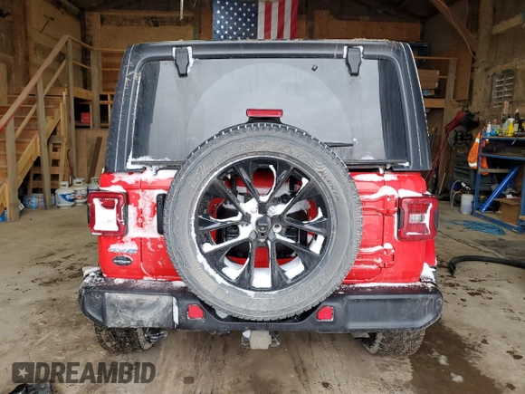 2021 Jeep Wrangler Unlimited Sahara z VIN 1C4JJXP64MW786392, wystawiony jako Copart lot #51800875 z przebiegiem 147 378 mil mil oraz Szkoda całkowita • Salvage title. Historia ofert i sprzedaży dostępna na DreamBid. Obrazek 6.