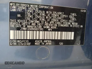 2009 Toyota RAV4 with VIN JTMBF33V89D007395, listed as a Copart auction lot 52927365 with 146,426 mi miles and Salvage Title. Bid and sale history available at carsss.com. Image 14.