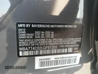 2020 BMW 7 Series 740i xDrive z VIN WBA7T4C02LGF97205, wystawiony jako Copart lot #69569084 z przebiegiem Nie podano mil oraz Szkoda całkowita • Salvage title. Historia ofert i sprzedaży dostępna na DreamBid. Obrazek 12.