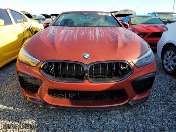 2020 BMW M8 with VIN WBSDZ0C01LBM09483, listed as a Copart auction lot 73933014 with 8,389 mi miles and Non Repairable. Bid and sale history available at carsss.com. Image 5.