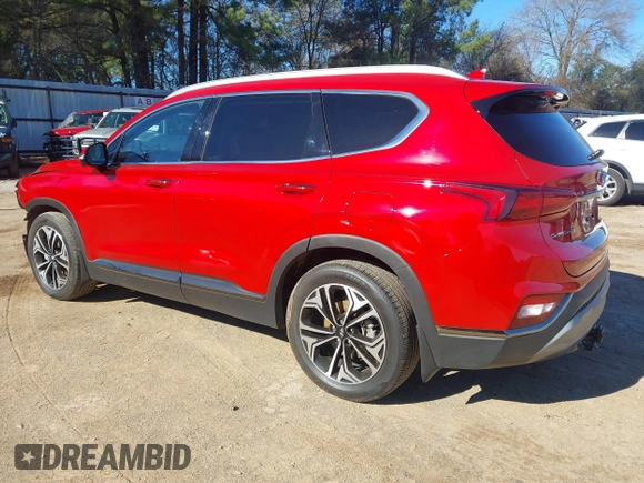 2020 Hyundai Santa Fe Limited with VIN 5NMS53AA2LH283122, listed as a IAAI auction lot 41259980 with 16,080 mi miles and . Bid and sale history available at DreamBid. Image 3.