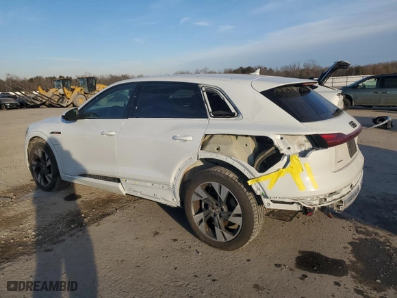 2022 Audi e-tron Premium with VIN WA1AAAGE7NB043670, listed as a Copart auction lot 42147305 with 24,177 mi miles and Salvage Title. Bid and sale history available at carsss.com. Image 2.