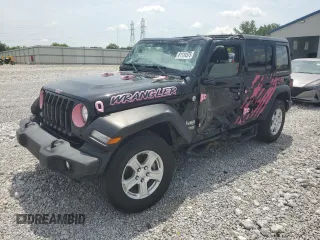2019 Jeep Wrangler Unlimited Sport with VIN 1C4HJXDG1KW510325, listed as a Copart auction lot 61124375 with 73,358 mi miles and Salvage title. Bid and sale history available at DreamBid. Image 1.
