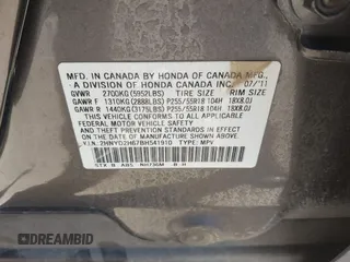 2011 Acura MDX Tech Pkg with VIN 2HNYD2H67BH541910, listed as a IAAI auction lot 41719945 with 162,884 mi miles. Bid and sale history available at carsss.com. Image 9.
