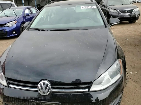 2017 Volkswagen Golf SportWagen S with VIN 3VWC17AU4HM510099, listed as a Copart auction lot 46581174 with 46,344 mi miles. Bid and sale history available at carsss.com. Image 12.