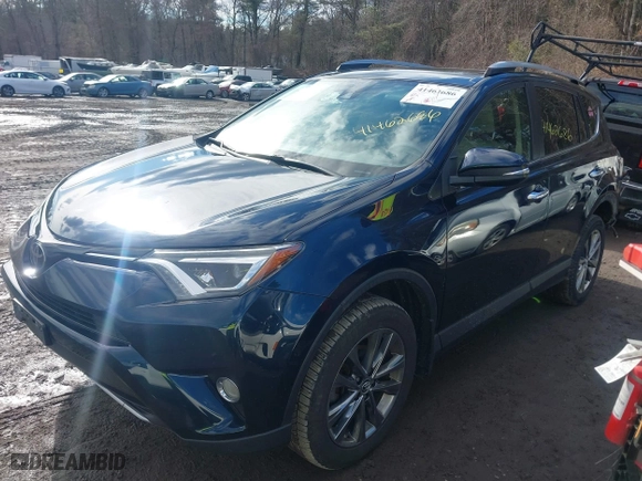 2018 Toyota RAV4 Limited with VIN JTMDFREV9JJ723737, listed as a IAAI auction lot 41462686 with 109,701 mi miles. Bid and sale history available at carsss.com. Image 2.