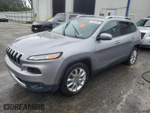 2017 Jeep Cherokee Limited with VIN 1C4PJLDB8HW526250, listed as a Copart auction lot 73031994 with 0 mi miles and Salvage Title. Bid and sale history available at carsss.com. Image 1.