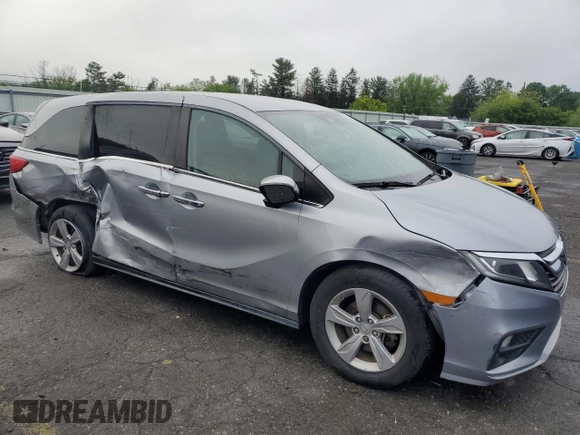 2019 Honda Odyssey EX with VIN 5FNRL6H59KB022682, listed as a Copart auction lot 58787265 with 54,803 mi miles and Salvage title. Bid and sale history available at DreamBid. Image 4.