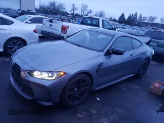 2023 BMW M4 Competition xDrive with VIN WBS43AZ00PCM21431, listed as a Copart auction lot 37362344 with 9,443 mi miles and Salvage Title. Bid and sale history available at carsss.com. Image 1.