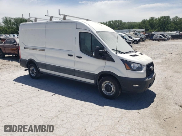 2023 Ford Transit Cargo with VIN 1FTBR1C86PKA45707, listed as a Copart auction lot 55052145 with 15,132 mi miles and Salvage title. Bid and sale history available at DreamBid. Image 4.