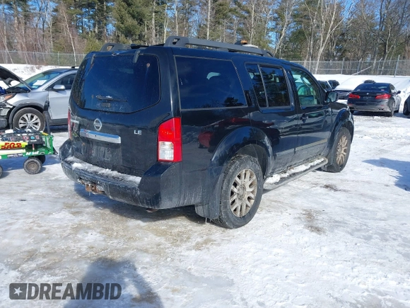 2012 Nissan Pathfinder LE z VIN 5N1AR1NB0CC608450, wystawiony jako IAAI lot #41625816 z przebiegiem 209 120 mil mil oraz . Historia ofert i sprzedaży dostępna na DreamBid. Obrazek 4.