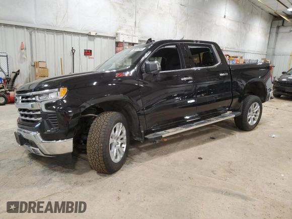 2024 Chevrolet Silverado 1500 LTZ with VIN 1GCUDGE87RZ335469, listed as a Copart auction lot 48247945 with 5,874 mi miles and Salvage Title. Bid and sale history available at DreamBid. Image 1.