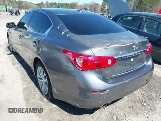 2015 Infiniti Q50 with VIN JN1BV7AR2FM423781, listed as a IAAI auction lot 41803765 with 72,623 mi miles. Bid and sale history available at carsss.com. Image 3.