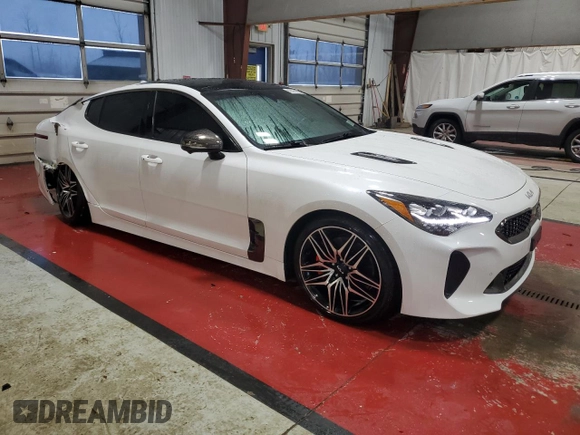 2022 Kia Stinger GT2 with VIN KNAE55LC8N6106126, listed as a Copart auction lot 42525165 with 49,829 mi miles and Salvage Title. Bid and sale history available at DreamBid. Image 4.