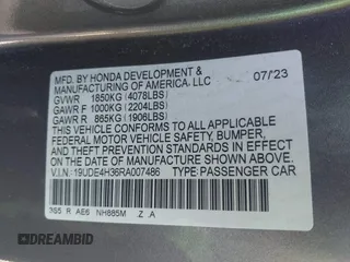 2024 Acura Integra w/A-Spec Package z VIN 19UDE4H36RA007486, wystawiony jako IAAI lot #41670863 z przebiegiem 24 374 mil mil oraz . Historia ofert i sprzedaży dostępna na DreamBid. Obrazek 9.
