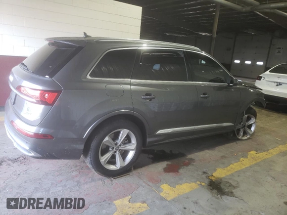 2020 Audi Q7 Premium with VIN WA1AJAF79LD007452, listed as a Copart auction lot 49701074 with 0 mi miles. Bid and sale history available at carsss.com. Image 3.