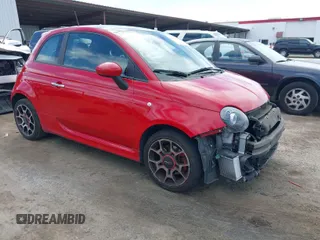 2015 FIAT 500 Turbo with VIN 3C3CFFHH9FT640667, listed as a IAAI auction lot 42015050 with 29,234 mi miles. Bid and sale history available at carsss.com. Image 1.