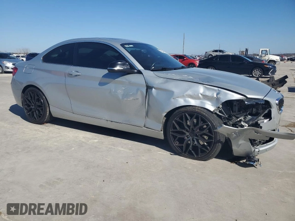 2015 BMW 2 Series 228i xDrive with VIN WBA1F7C55FVX95719, listed as a Copart auction lot 43838925 with 159,279 mi miles and Salvage Title. Bid and sale history available at carsss.com. Image 4.