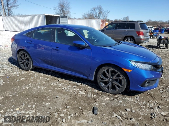 2019 Honda Civic Sport with VIN 2HGFC2F84KH585949, listed as a Copart auction lot 49404105 with 100,886 mi miles and Salvage Title. Bid and sale history available at DreamBid. Image 4.