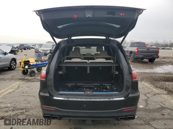 2021 Mercedes-Benz GLS with VIN 4JGFF8KE3MA463875, listed as a Copart auction lot 81672014 with 14,798 mi miles and Salvage Title. Bid and sale history available at carsss.com. Image 6.