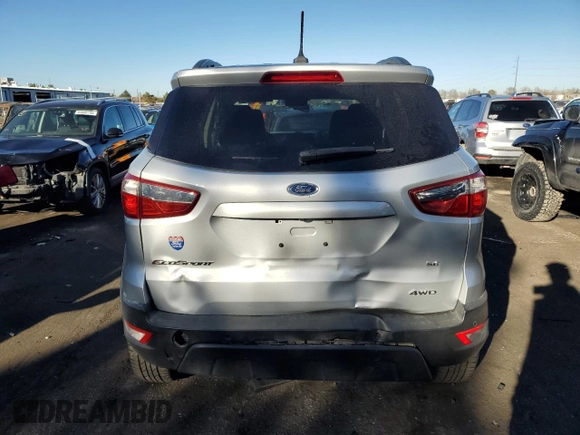 2020 Ford EcoSport SE with VIN MAJ6S3GL8LC362107, listed as a Copart auction lot 83785974 with 38,970 mi miles and Salvage Title. Bid and sale history available at carsss.com. Image 6.