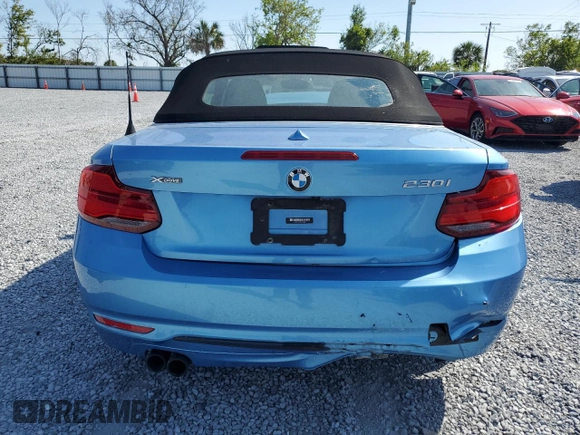 2018 BMW 2 Series 230i xDrive with VIN WBA2K1C58JVD41067, listed as a Copart auction lot 49325465 with 32,442 mi miles and Salvage Title. Bid and sale history available at carsss.com. Image 6.
