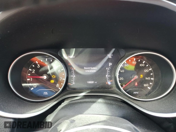 2018 Jeep Compass Latitude with VIN 3C4NJCBB9JT300224, listed as a Copart auction lot 49229115 with 108,081 mi miles and Salvage Title. Bid and sale history available at carsss.com. Image 9.