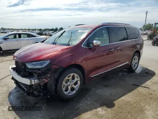 2021 Chrysler Pacifica Limited z VIN 2C4RC3GG2MR590636, wystawiony jako Copart lot #56072515 z przebiegiem 87 040 mil mil oraz Czysty tytuł • Clean title. Historia ofert i sprzedaży dostępna na DreamBid. Obrazek 1.