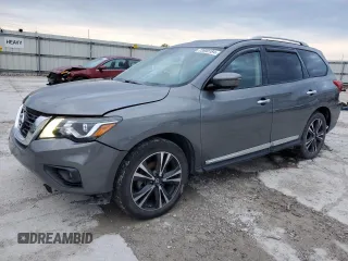 2018 Nissan Pathfinder Platinum with VIN 5N1DR2MM0JC648997, listed as a Copart auction lot 72800184 with 145,940 mi miles and Salvage title. Bid and sale history available at DreamBid. Image 1.