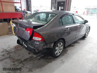 2011 Honda Civic Sdn LX with VIN 19XFA1F58BE034665, listed as a IAAI auction lot 41552809 with 170,852 mi miles. Bid and sale history available at carsss.com. Image 4.