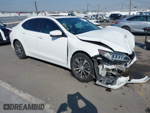2015 Acura TLX with VIN 19UUB1F39FA024188, listed as a IAAI auction lot 41625709 with 1 mi miles. Bid and sale history available at carsss.com. Image 1.