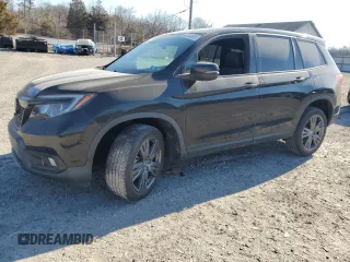 2021 Honda Passport EX-L with VIN 5FNYF8H54MB028035, listed as a Copart auction lot 46500535 with 32,938 mi miles and Salvage Title. Bid and sale history available at carsss.com. Image 1.