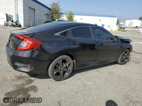 2016 Honda Civic Sedan LX with VIN 19XFC2F50GE232356, listed as a Copart auction lot 43615245 with 53,557 mi miles and Salvage Title. Bid and sale history available at carsss.com. Image 3.