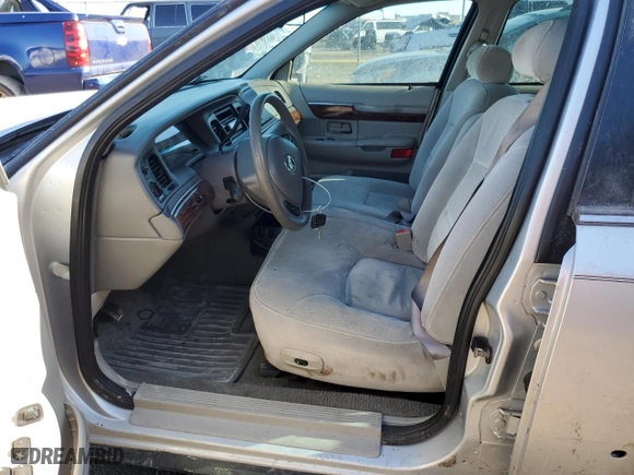 2002 Mercury Grand Marquis GS with VIN 2MEFM74W72X653370, listed as a Copart auction lot 89201635 with 70,961 mi miles and Salvage Title. Bid and sale history available at carsss.com. Image 7.